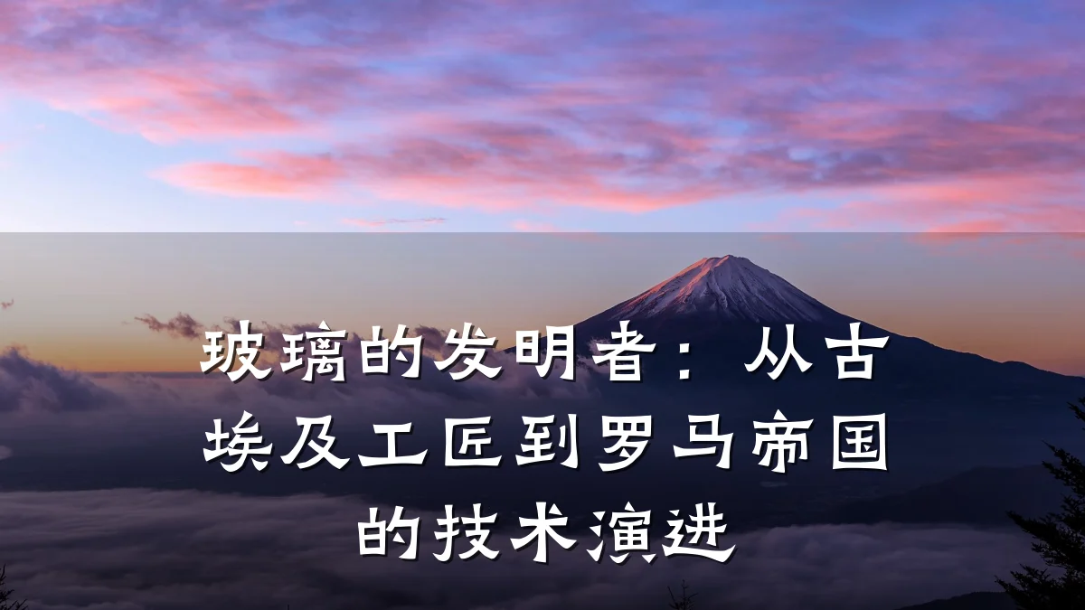 玻璃的发明者：从古埃及工匠到罗马帝国的技术演进