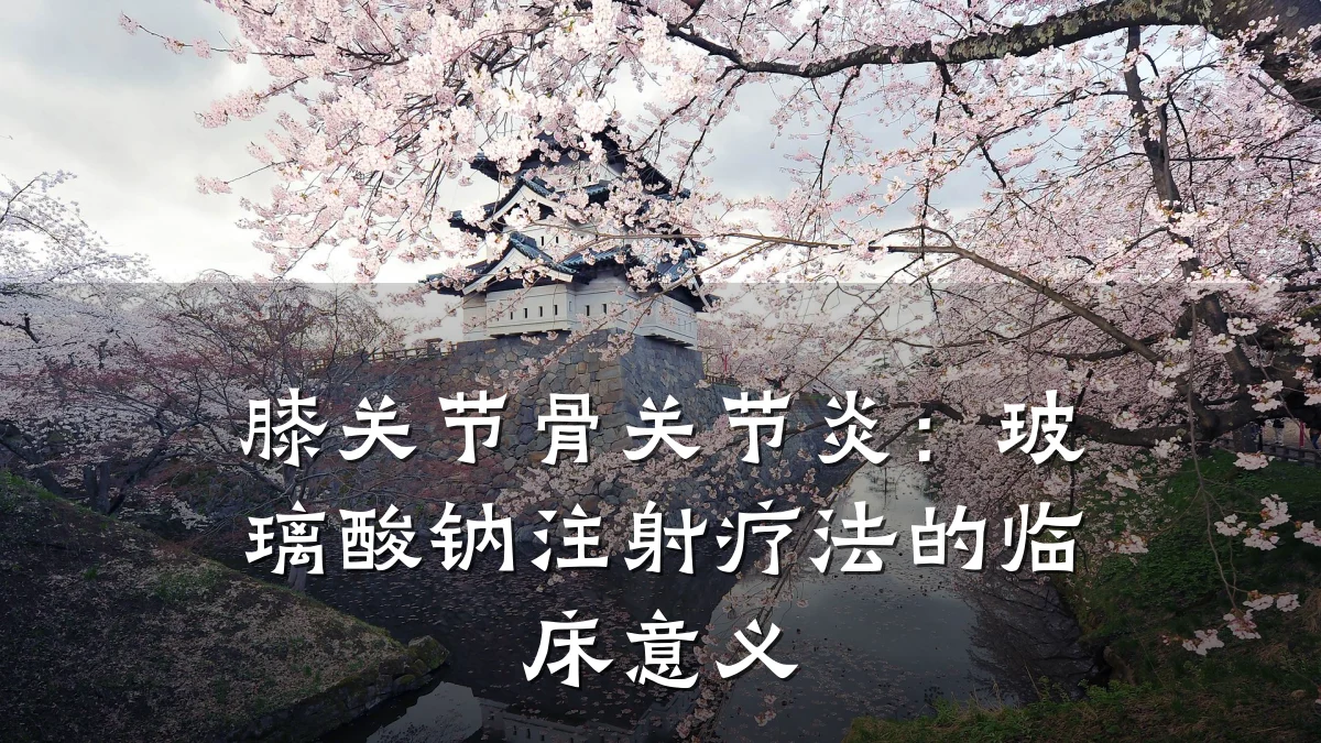 膝关节骨关节炎:玻璃酸钠注射疗法的临床意义